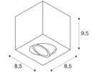 Deckenleuchte SLV TRILEDO SINGLE CL GU10 10W 85×85×95mm Al gebürstet