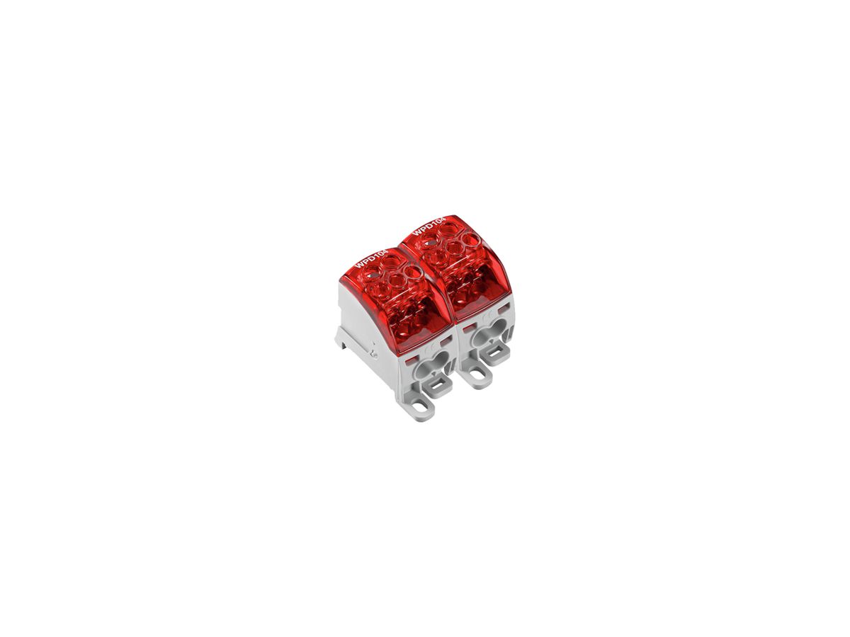 Verteilerblock WM WPD 204 1P 164A 2×Eing 10×Ausg 1.5…16mm² 1.5…25mm²