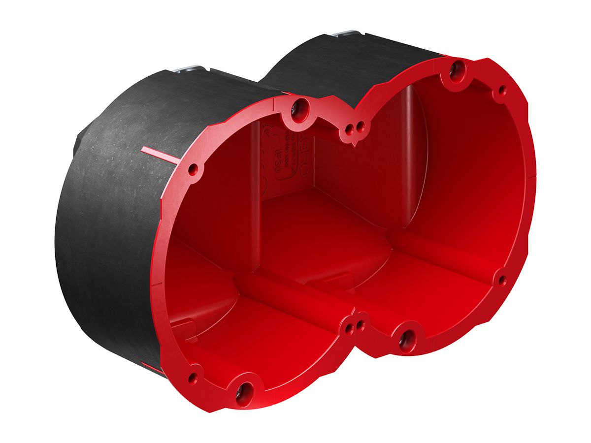 Hohlwanddose AGRO Quickbox Maxi 2×1 Ø83mm EI30-EI90