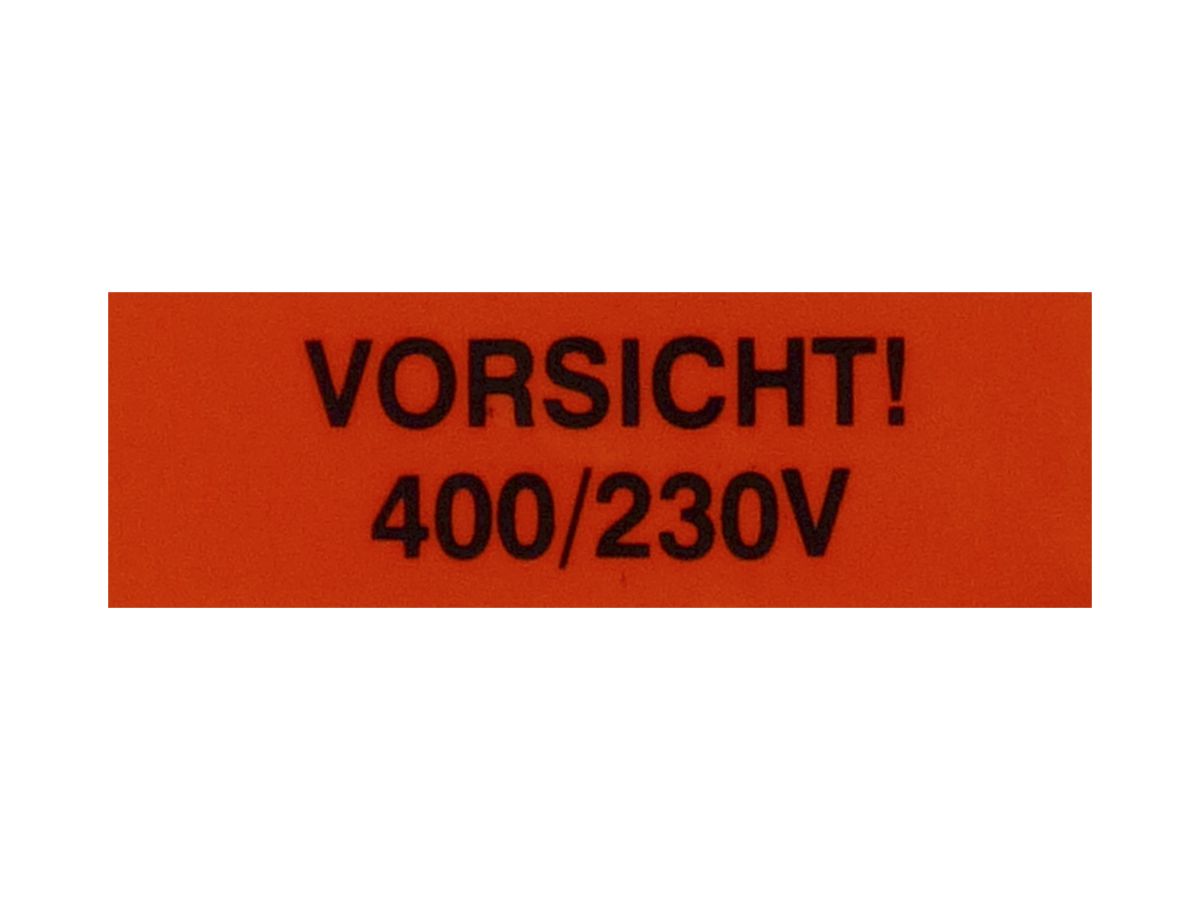 Klebeschild (Vorsicht 380/220V) 60×20mm