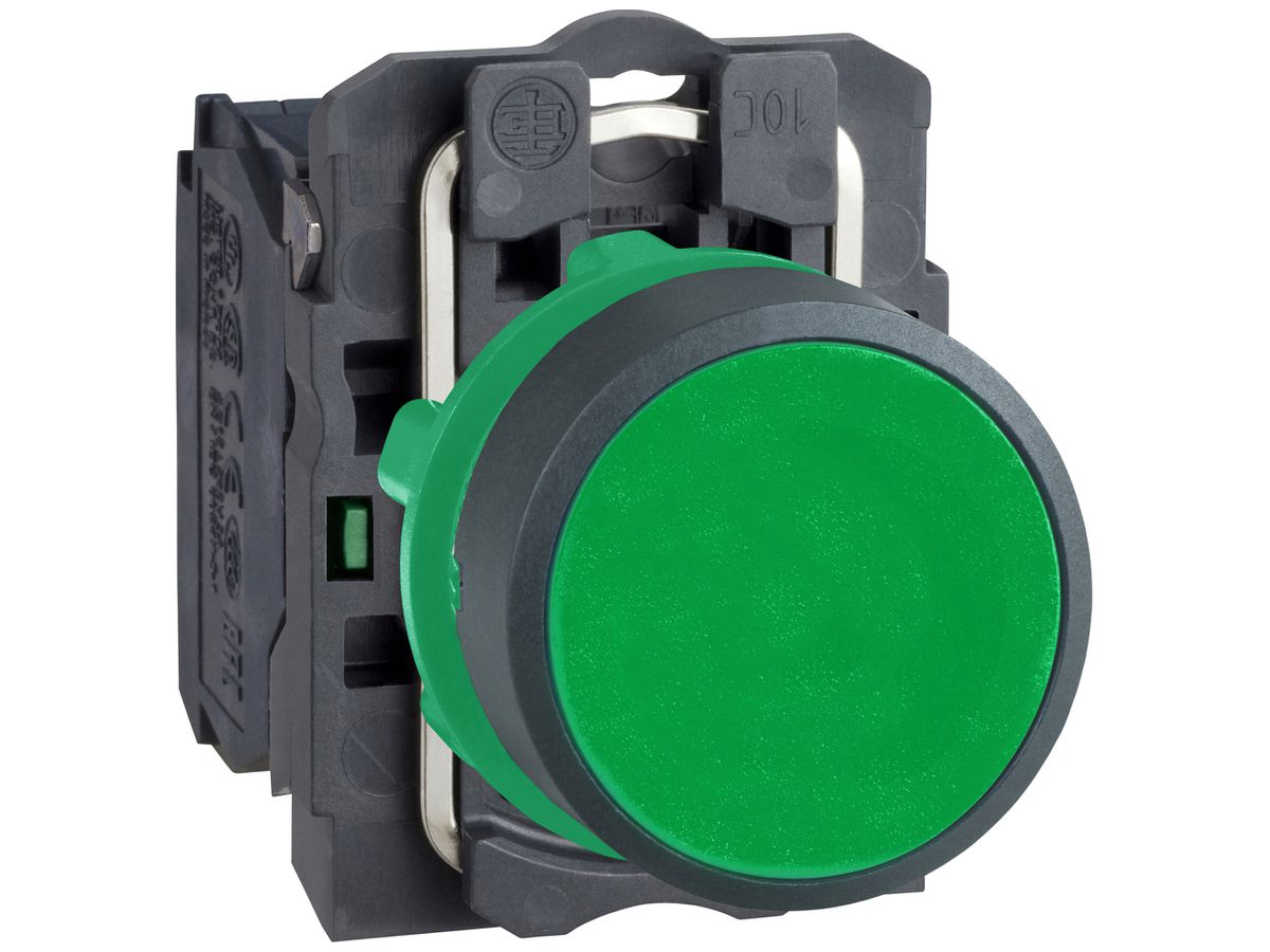 Drucktaster Harmony XB5 flach gn Ø22.5mm 1NO IP66