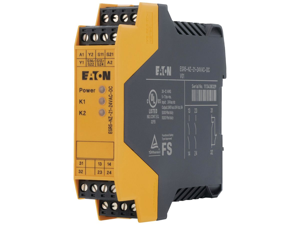 EB-Sicherheitsrelais Eaton ESR5-NZ-21-24VAC-DC Schraubanschluss 5A 22.5×114.5mm