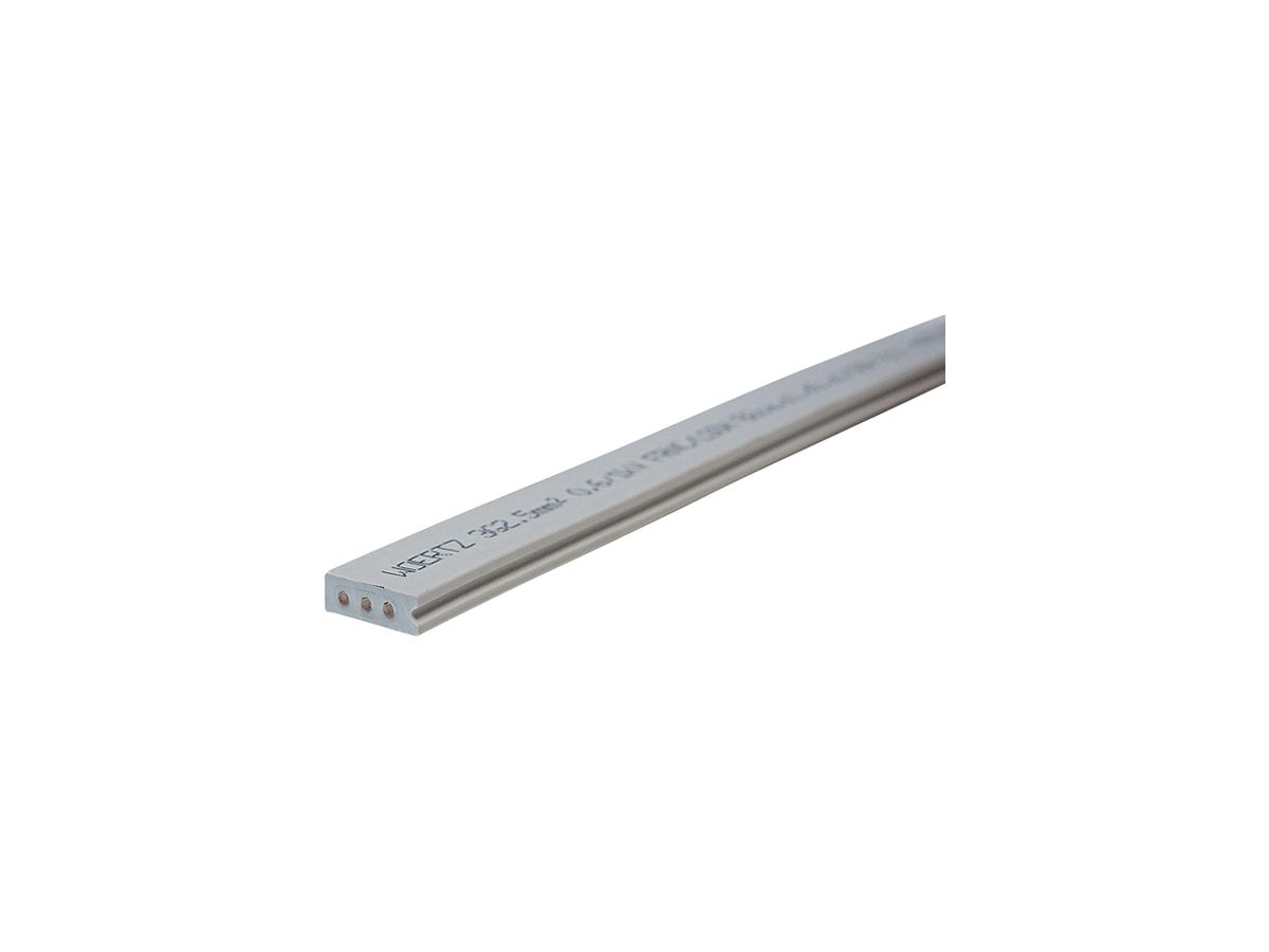 Flachkabel Woertz 3×2.5mm² halogenfrei grau B2ca