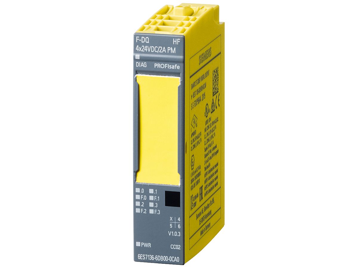 SPS-Elektronikmodul Siemens SIMATIC ET200SP F-DQ 4×24VDC/2A PM HF A0