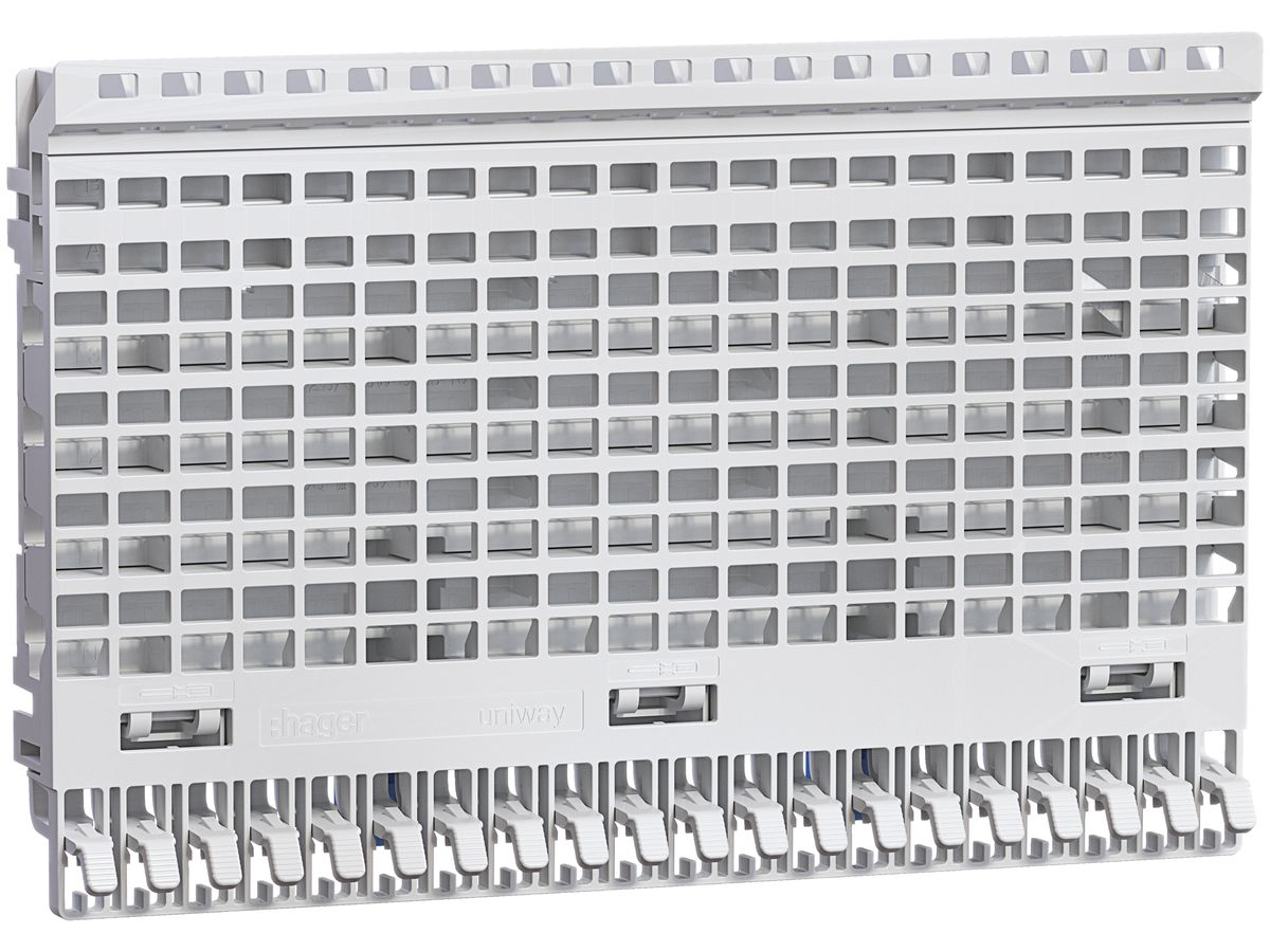 Stecksockel Hager uniway 125A 180mm 20 Steckplätze für Sammelschienen 10×3mm