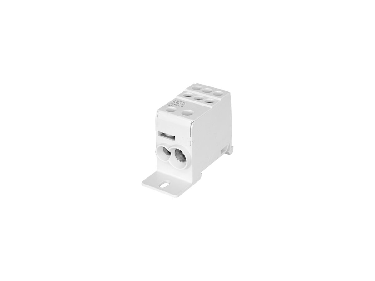 Verteilerblock PDB 1L 125A 27×74×47mm 1×35/1×16+6×16mm² grau