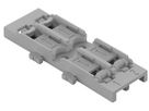 Befestigungsadapter WAGO ohne Zugentlastung 4×4mm² Schraubbefestigung grau