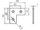 Verbindungsplatte L Bettermann 90×90×40×5mm tauchfeuerverz.