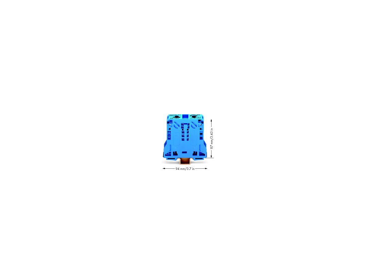 Durchgangsklemme WAGO 2L 50mm² blau