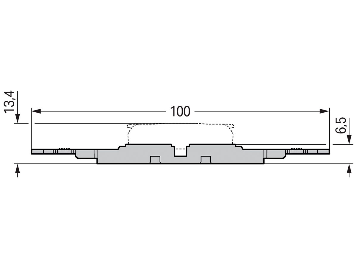 Befestigungsadapter WAGO mit Zugentlastung 8×4mm² Schraubbefestigung grau