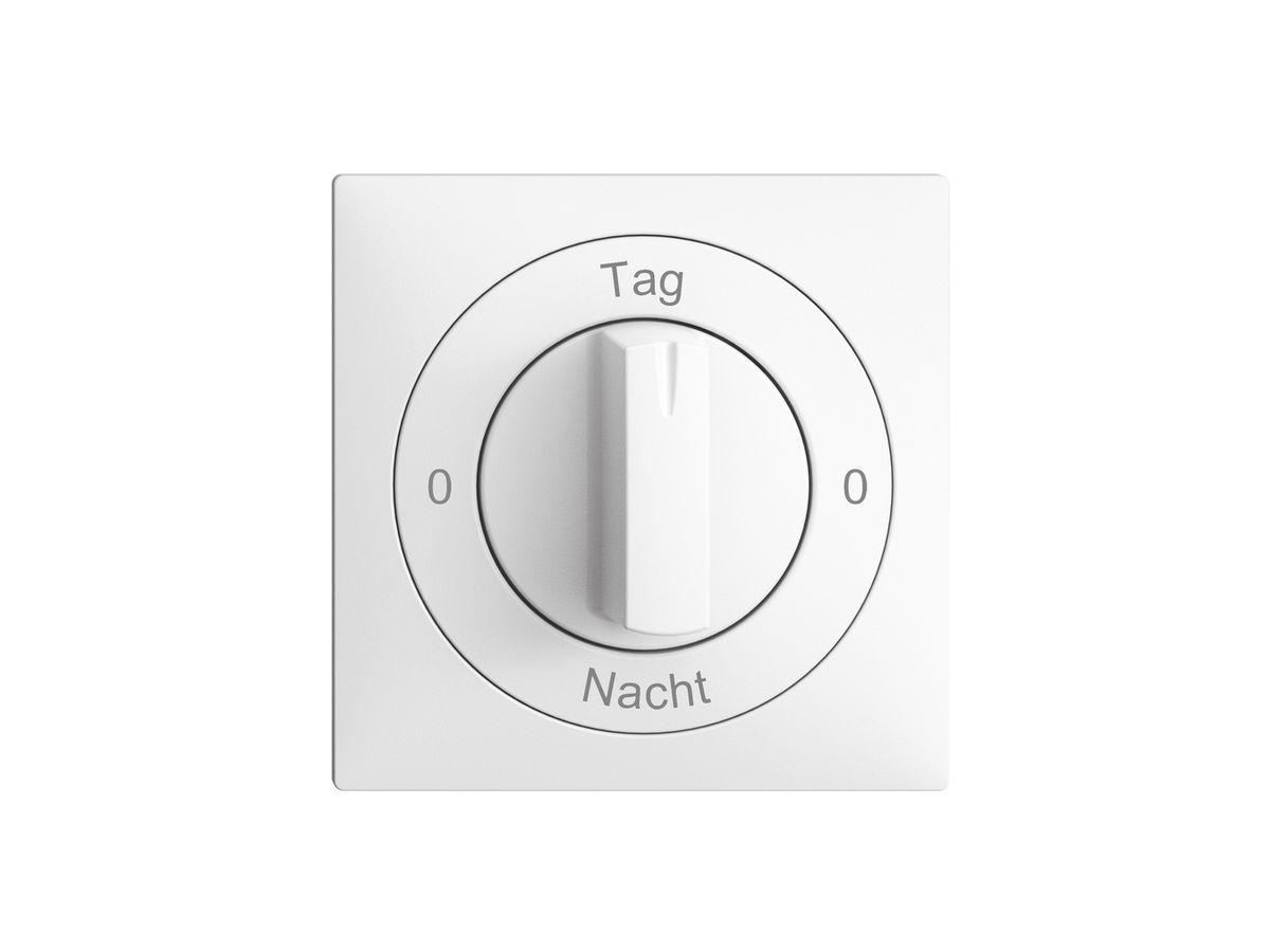 Frontset 0-Tag-0-Nacht EDIZIOdue weiss 60×60mm für Drehschalter