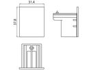 Endkappe Sylvania OneTrack Kunststoff 31.4mm×37.8mm weiss