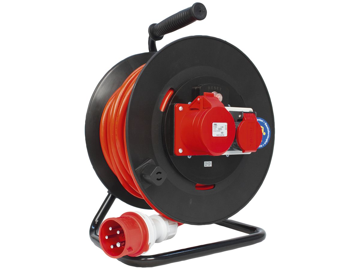 Kabelrolle Steffen Professional 1×T25 1×CEE16 EPR-PUR 5×1.5mm² 33m