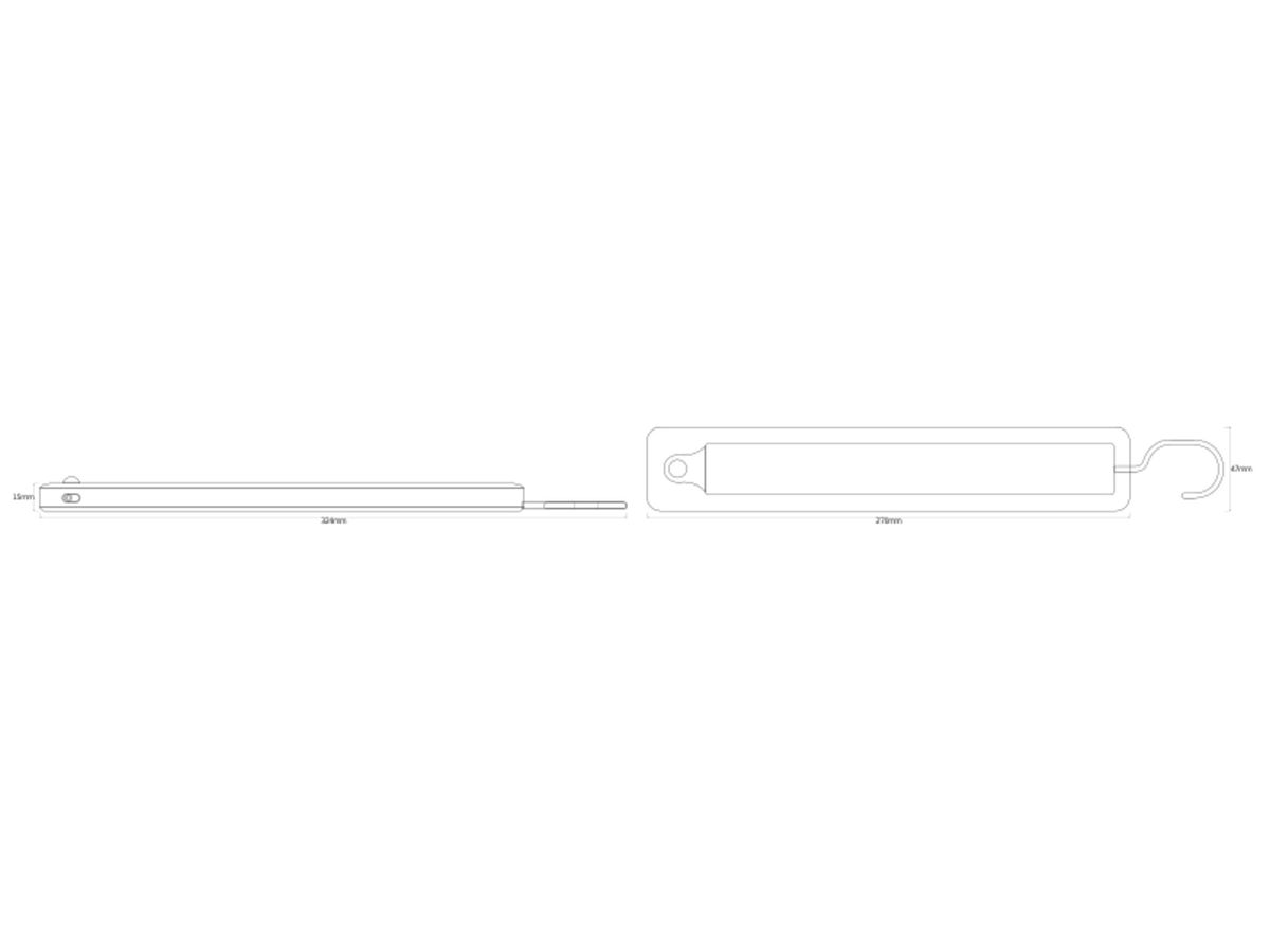 LED-Handleuchte LDV LINEARLED MOBILE 2.35W 120lm 4000K Bewegungsmelder weiss