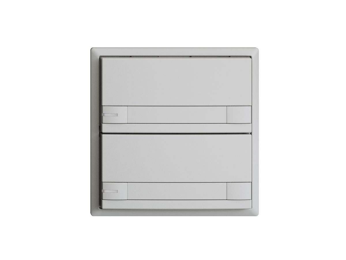 KNX-Taster RGB EDUE, 250mW, m.RGB-LED, m.Papiereinlage, 2×Taste, 2×Tastenb., hgu