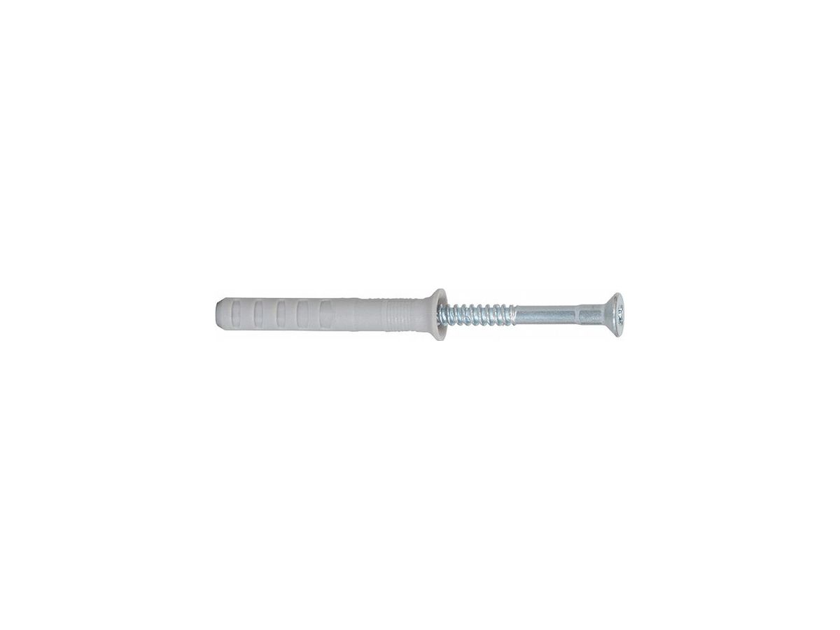 Nageldübel fischer Ø6×60mm PZ Kunststoff grau