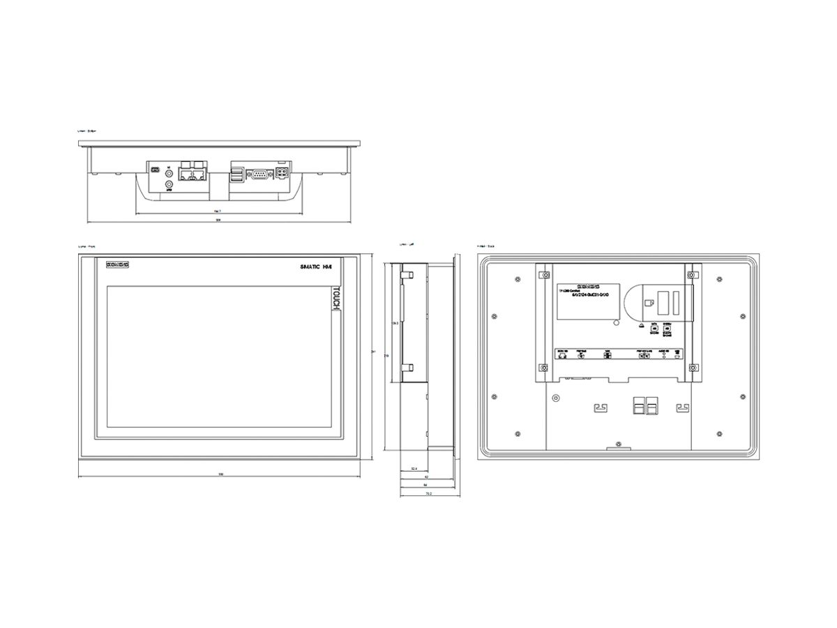 EB-SPS-Touchpanel 12" Siemens SIMATIC HMI TP1200 Comfort, 24VDC, TFT