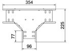 T-Stück BET RT 60×100mm Edelstahl A4 blank
