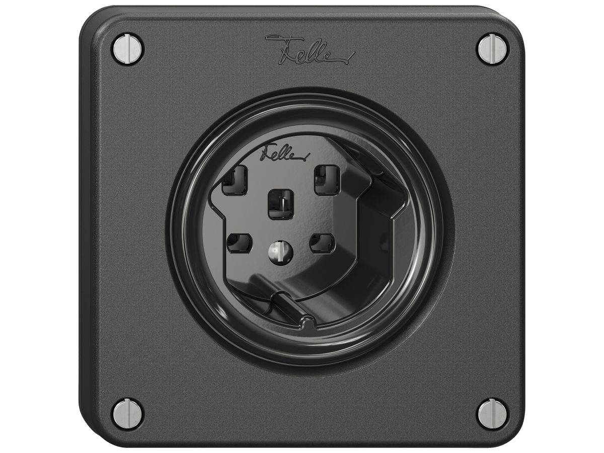 Steckdose NEVO SNAPFIX® 1×T25 16A 440V 87×87×31mm IP21 sz