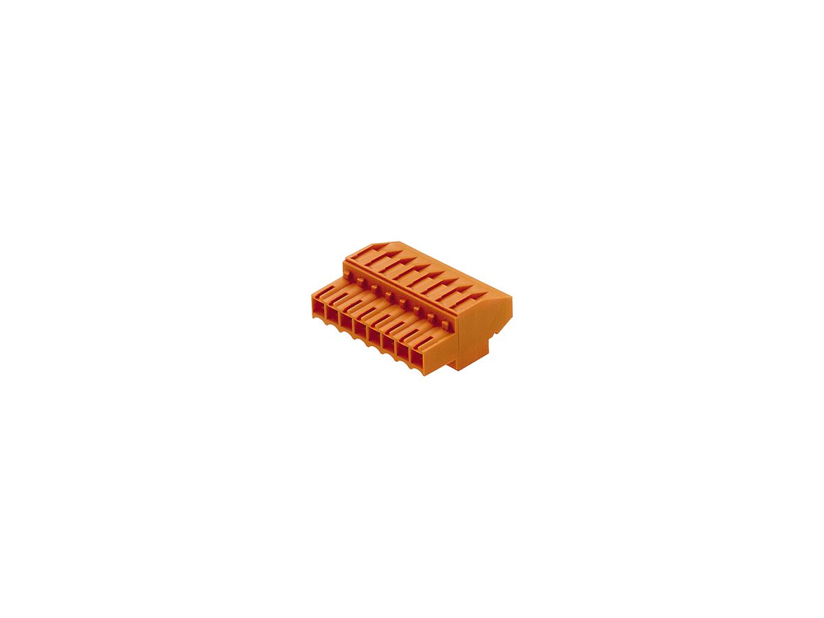 Buchsenstecker Weidmüller BL geschlossen 3.5mm 6L verzinnt orange