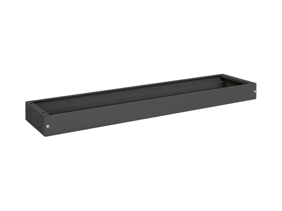 Sockel Hager univers 100×1300×275mm für Schrank FR schwarz RAL 9005