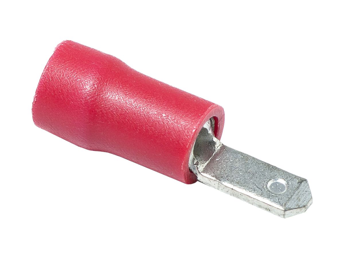 Flachstecker isoliert PVC rot Pidg.2.8×0.5