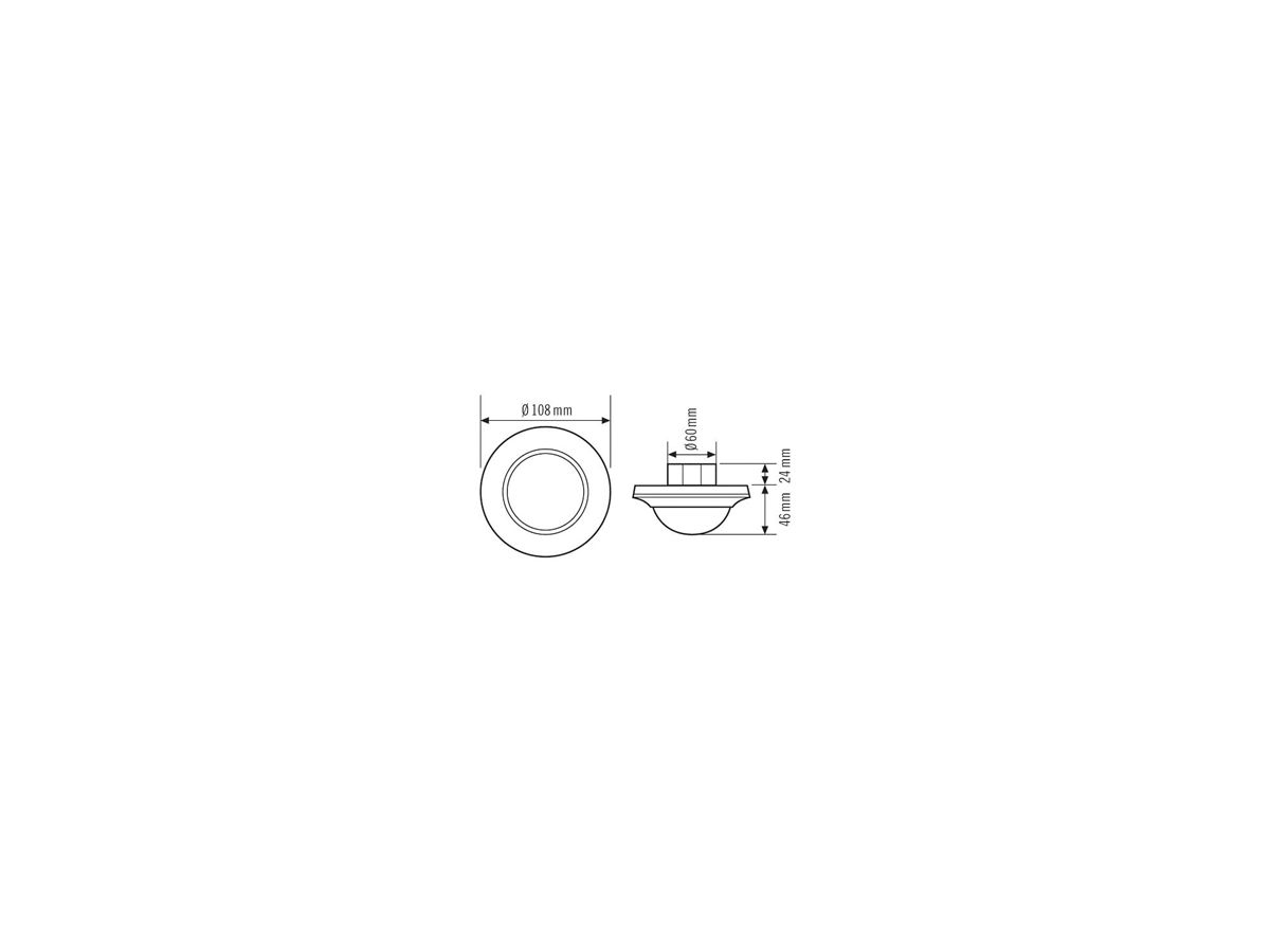 UP-Präsenzmelder ESYLUX PD-C 360I/24 DRY, weiss