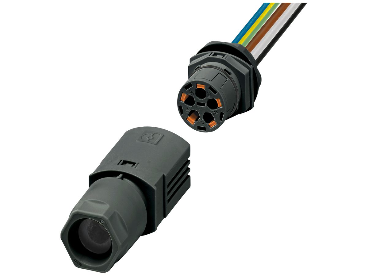 Wanddurchführung PX IPD WD Feldstecker 5P 16A 450V M25 sz IP66 0.5m