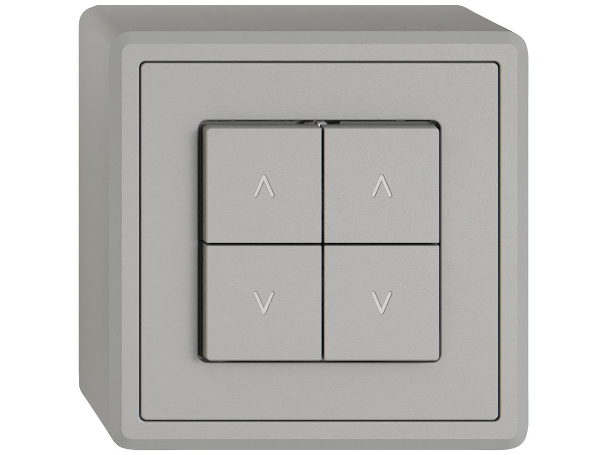 AP-Storenschalter EDIZIO.liv SNAPFIX® 10A 250V 4 Tasten 2 Kanäle hgu