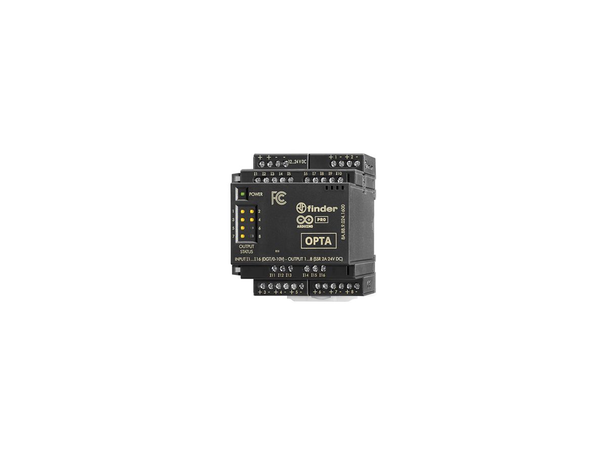 REG-IN-/OUT-Modul SPS FINDER 8A.88 OPTA Arduino 12…24VDC DC 16×DI 8 16×AI 8×AO