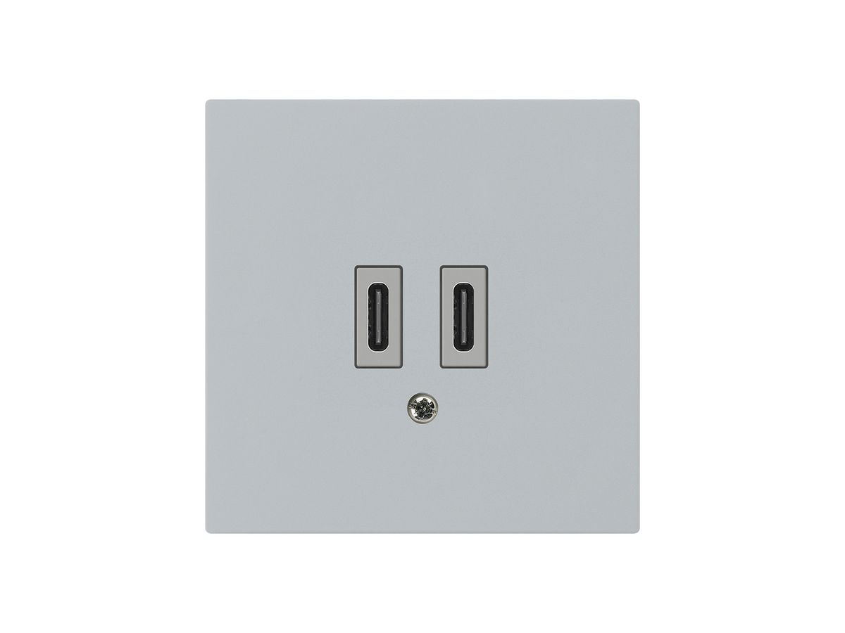 USB-Ladesteckdose Hager kallysto C-C 20W 5V 60×60mm grau