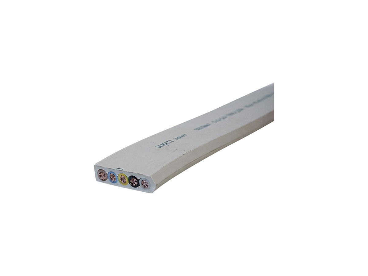 Flachkabel Woertz Power 5×10mm² halogenfrei grau B2ca
