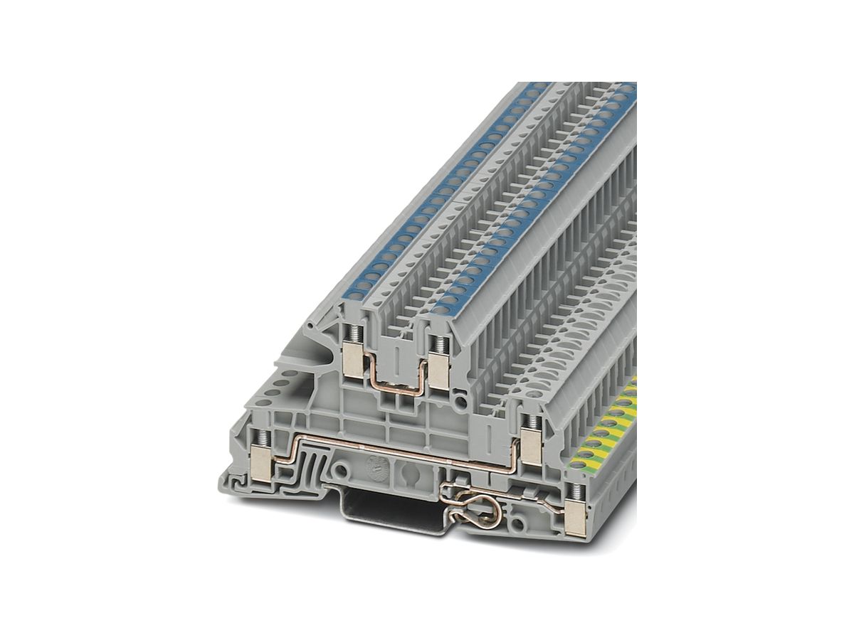 Installationsklemme 0.2…4mm² L/N/PE Schraubanschluss grau