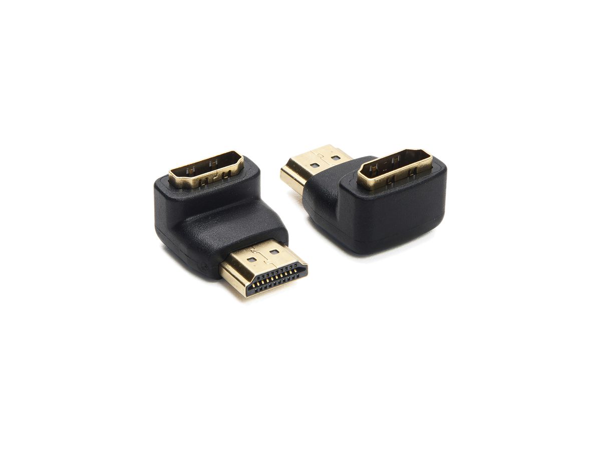 Adapter 90° CeCoNet HDMI (m)/HDMI (f) 4K 340MHz 10.2Gbit/s geschirmt schwarz