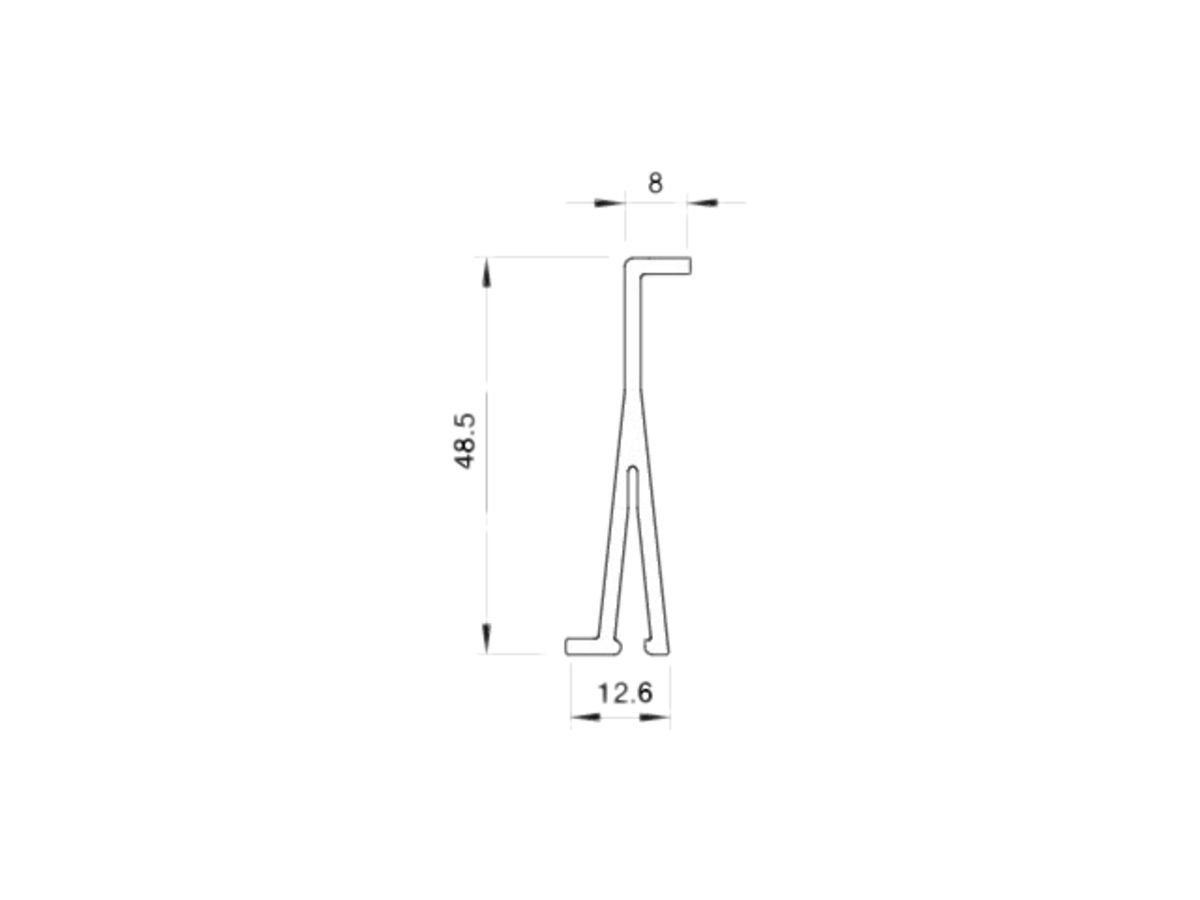 Trennwand Bettermann zu Installationskanal WDK 60×2000mm PVC