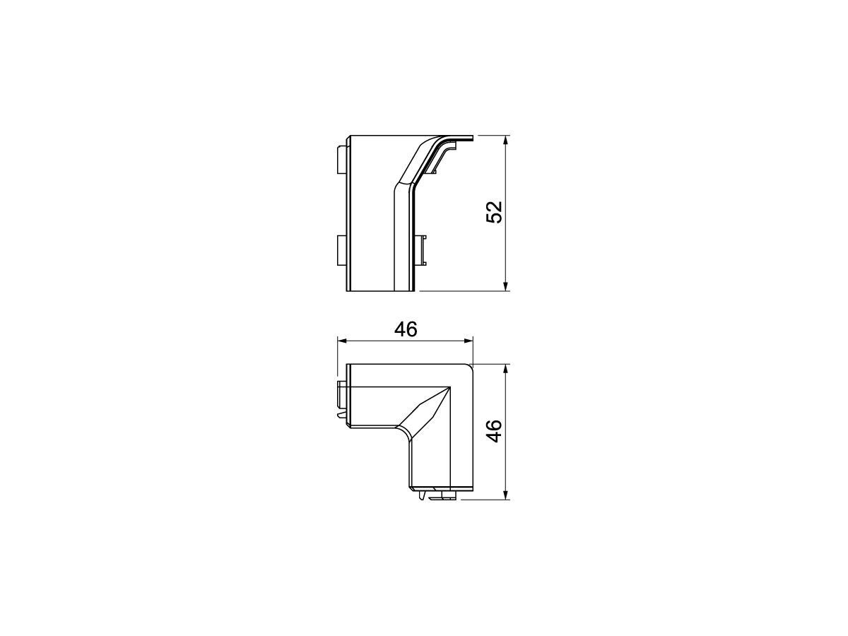 Inneneck Bettermann SL 20×50, PVC, reinweiss, 9010