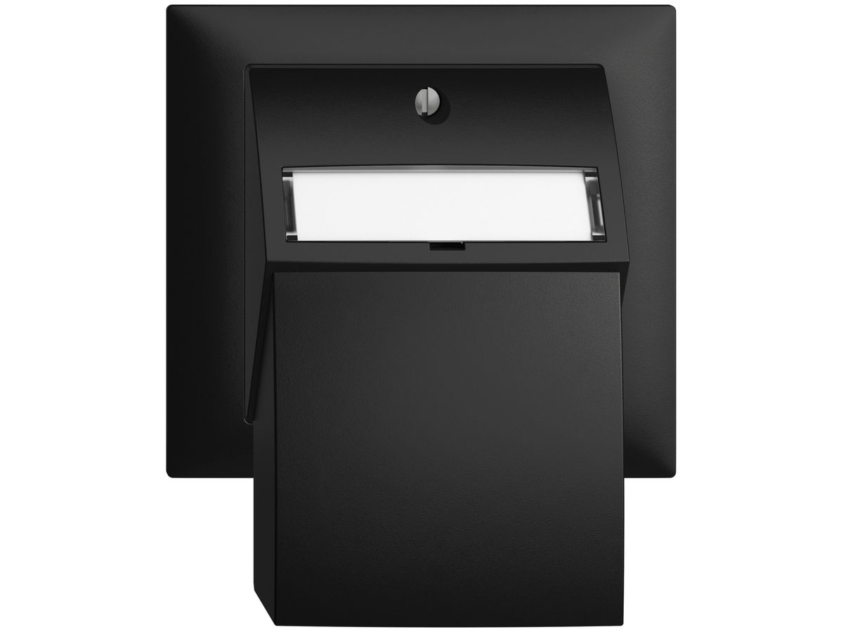 EB-Montageset EDIZIOdue, mit Flachauslasshaube, für 2×RJ45, schwarz
