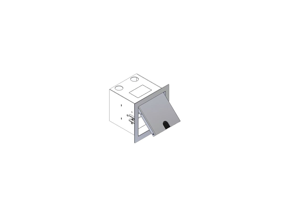 Wandanschlussdose Chromstahl 120×120mm Woertz