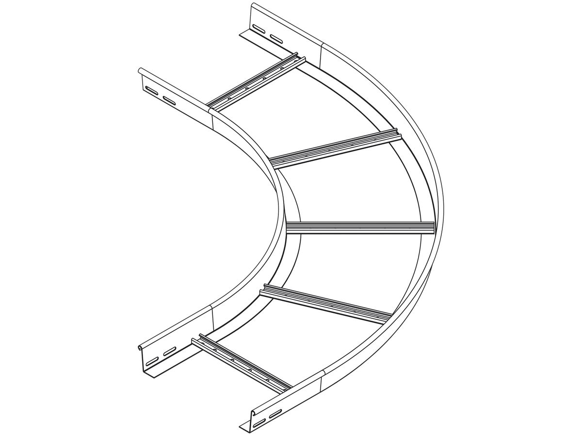 Bogen horiz. innen Lanz 300×60 mm verzinkt