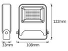 LED-Strahler LDV ENDURA FLOOD 10W 800lm 3000K weiss IP65