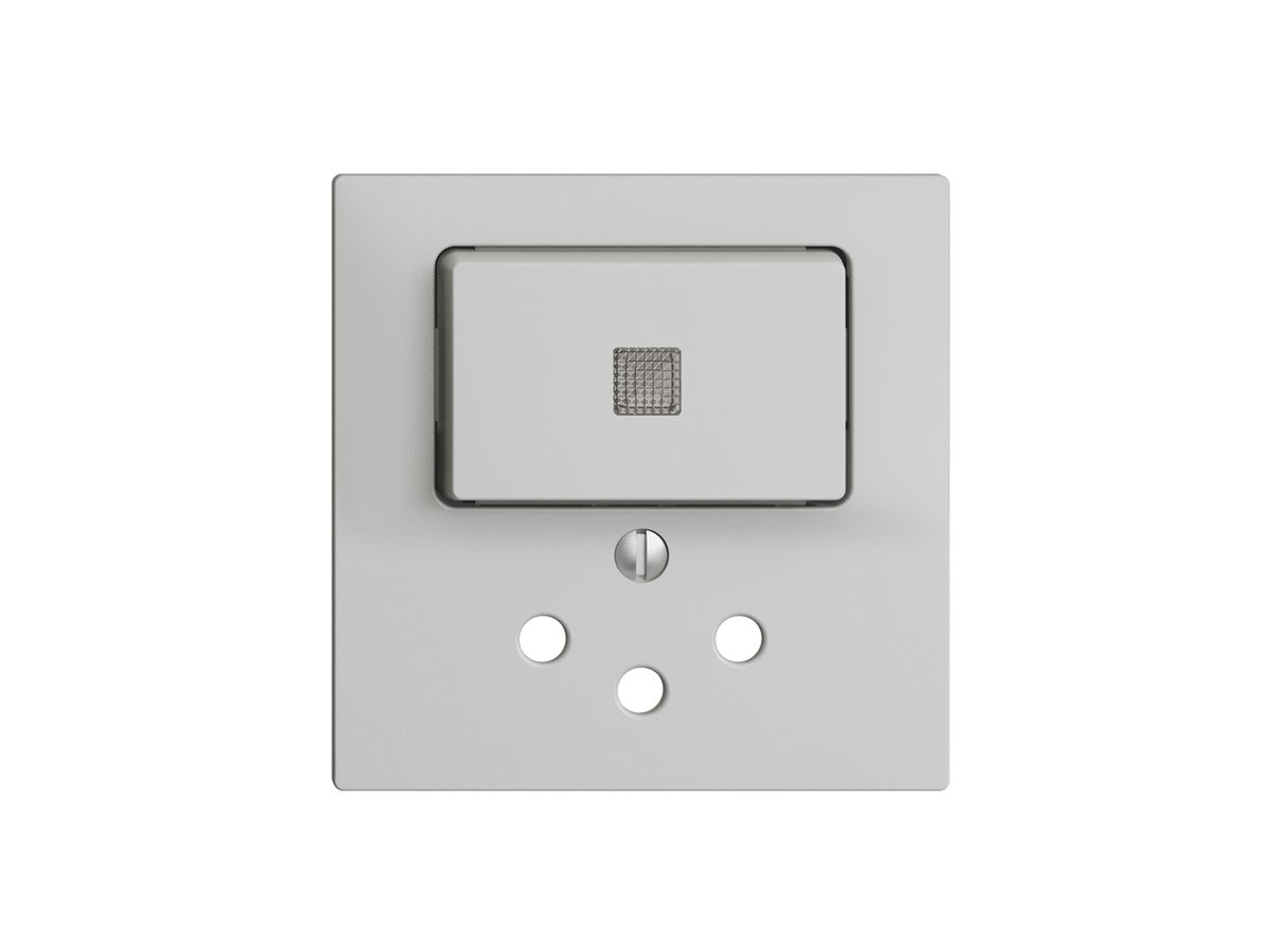Frontset 60×60mm EDIZIOdue hellgrau T12 mit Linse für Kleinkombi