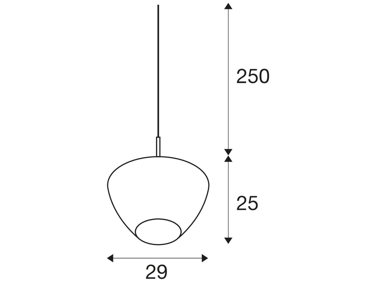 Pendelleuchte SLV ANTILO CONVEX E27 1×0…40W Ø290mm weiss