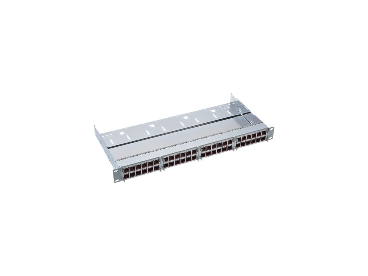 Rangierfeld 19" HD 1HE Kat.6A mit 48×RJ45u 43.2×482.6×225mm grau