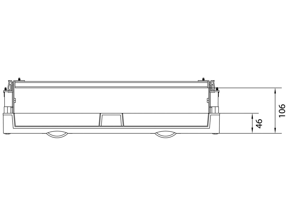 Baustein Hager univers N 225×500mm 26 PLE für REG mit Hutschiene verstellbar