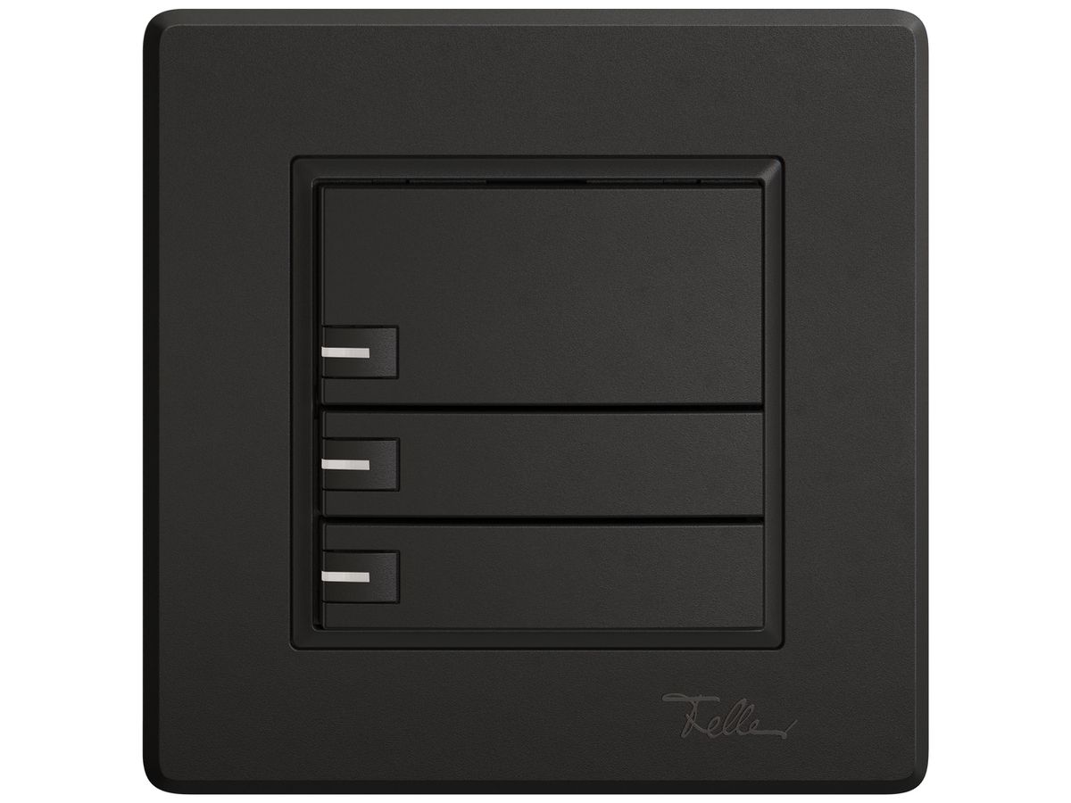 UP-KNX-Taster RGB EDIZIO.liv SNAPFIX® Temperaturfüh.RGB-LED 3×T 1-Tbed.sz