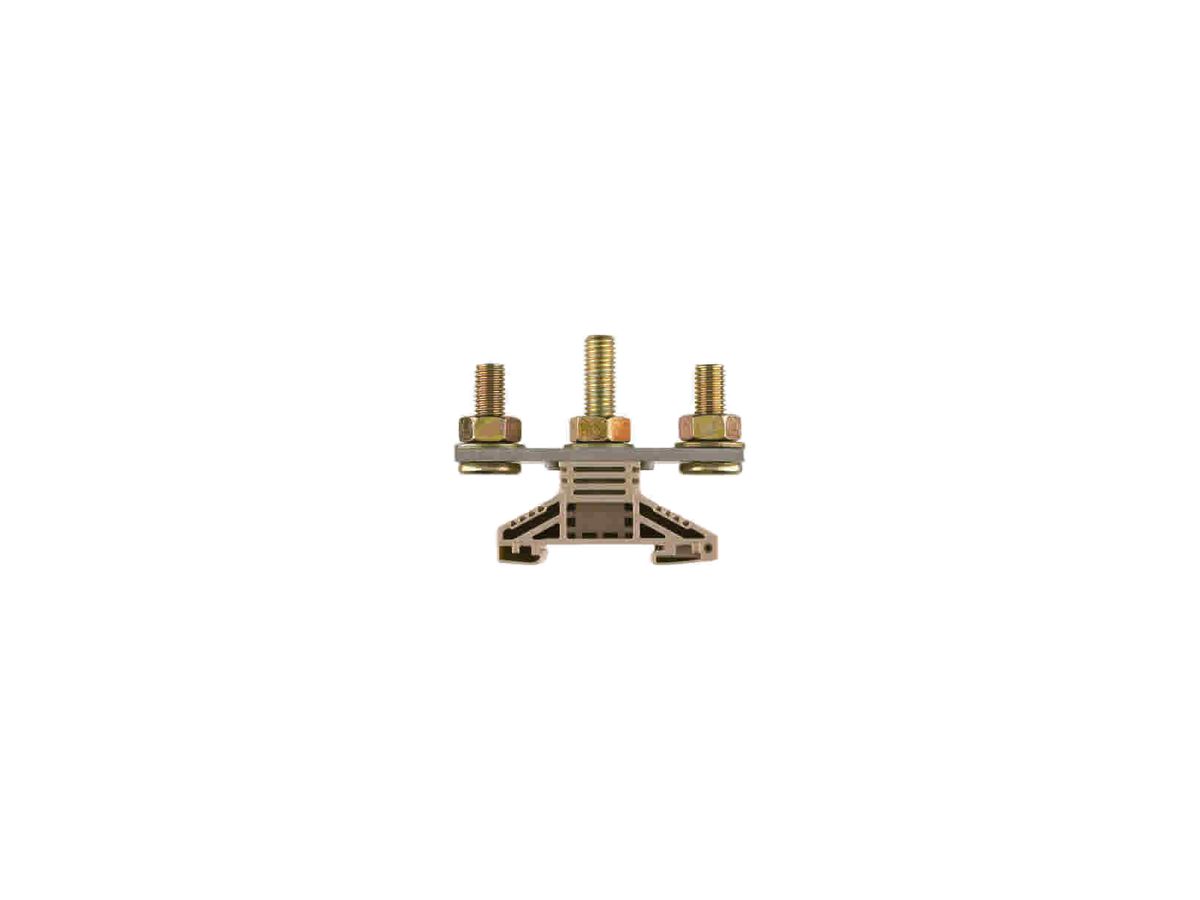 Bolzenklemme Weidmüller WF 120mm² 1000V 269A 3 Anschlüsse M10 TS35 beige