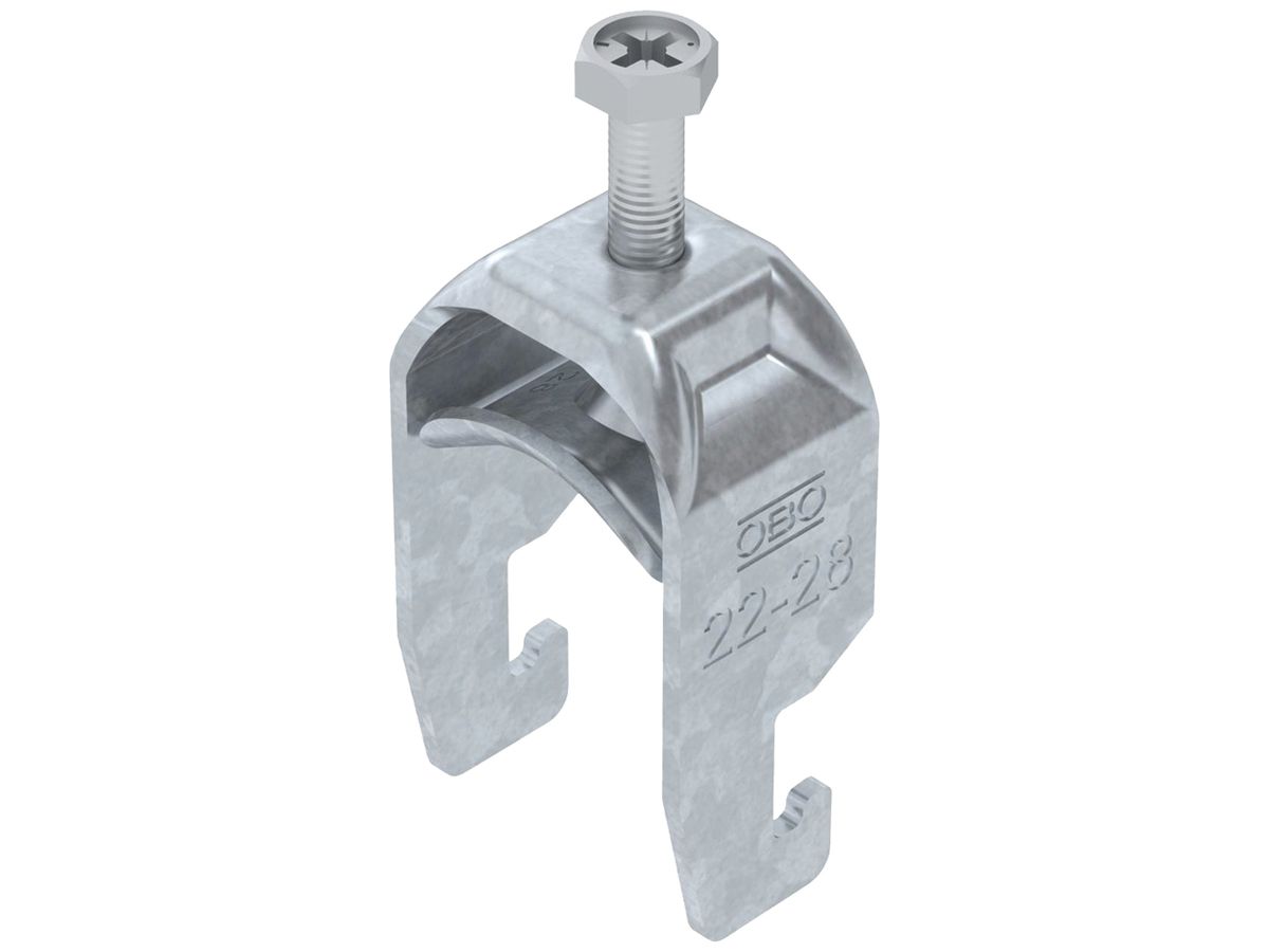 Schnellverleger BET 2056 U-Fuss Metall 22…28mm 1×Kabel Stahl tfZn
