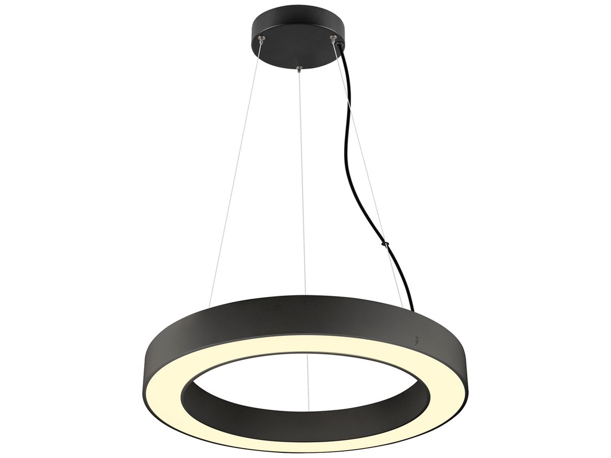 LED-Pendelleuchte SLV MEDO RING 60 26W 3750lm 930/940 DALI Ø600mm schwarz