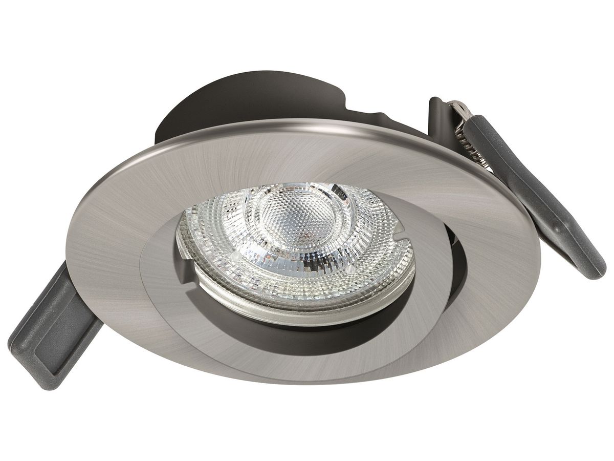 EB-LED-Downlight LDV SP SET GU10 4.3W 350lm 2700K Nickel