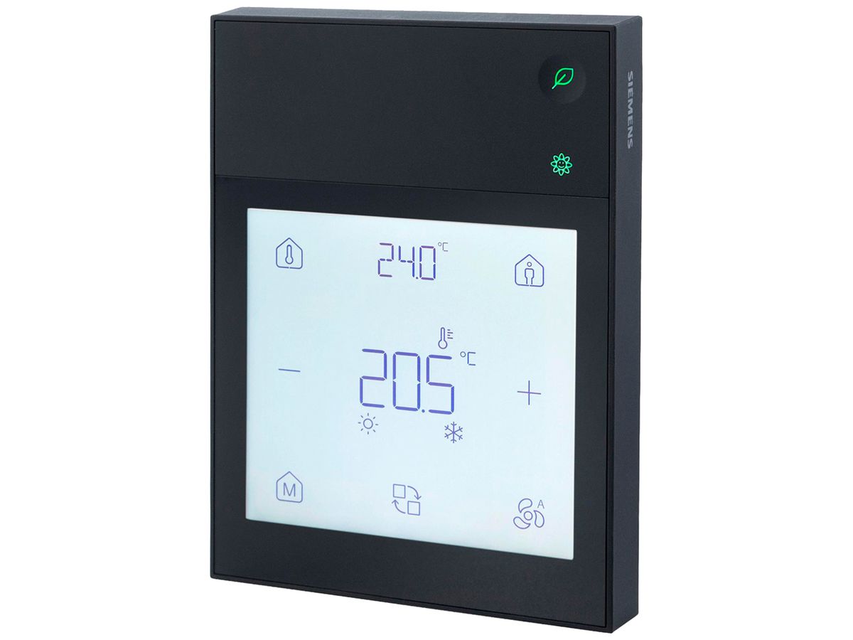 AP-Bediengerät KNX Siemens QMX6.P74 Touchscreen Temp/rF/CO2 schwarz